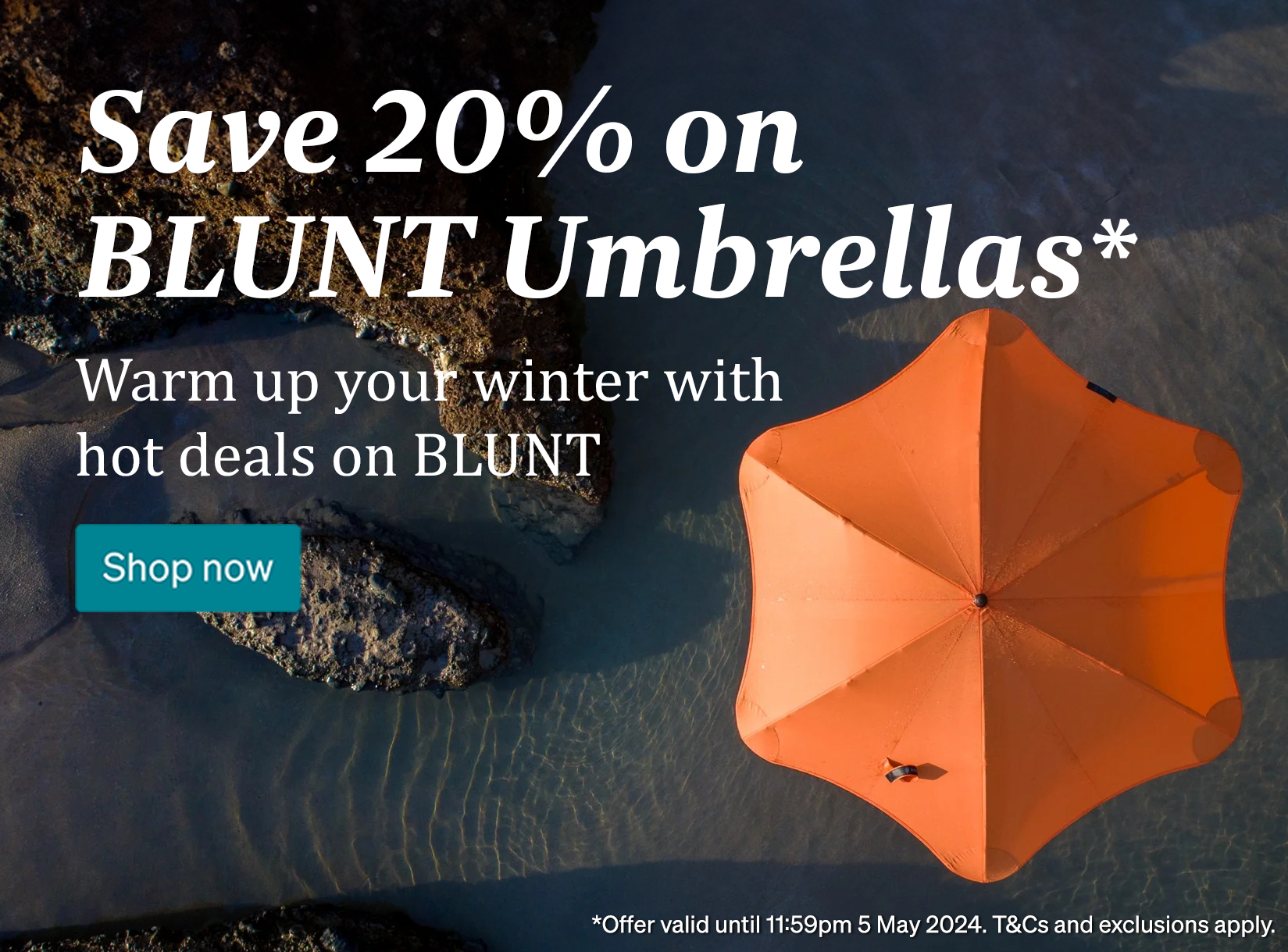 Save 20% off on BLUNT products. T&Cs and exclusions apply